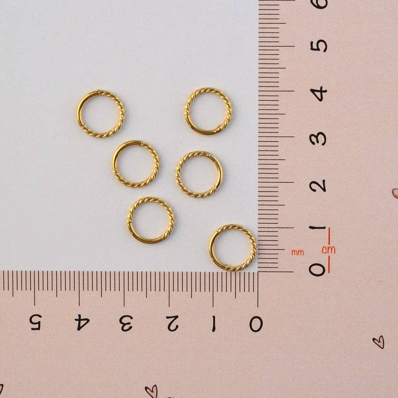 StockJWL - Wholesale Single Earring - Twisted Earrings Spiral Piercing  Spiral Earrings Helix  Ring  Crimped Steel for Tragus, Helix, Cartilage, and Lobe Gold and Silver2