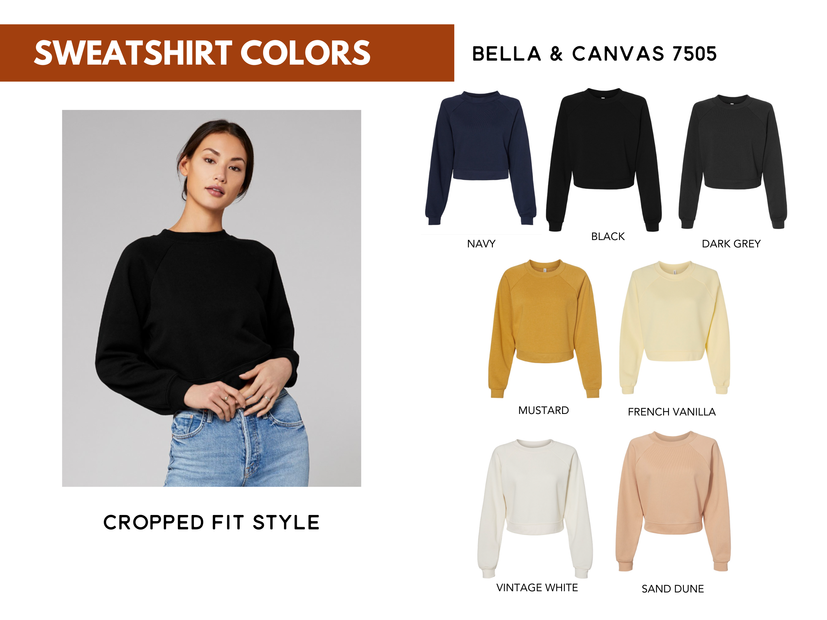 Magill - Wholesale Sweatshirt - Women's - Embroidered Neckline Crewneck Sweatshirt Cropped Womens6
