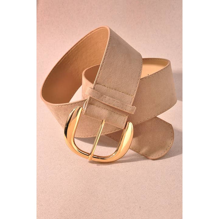 anbfashion - Wholesale Belt - Women's - Suede Modern Buckle Style Belt RS-BT-10195