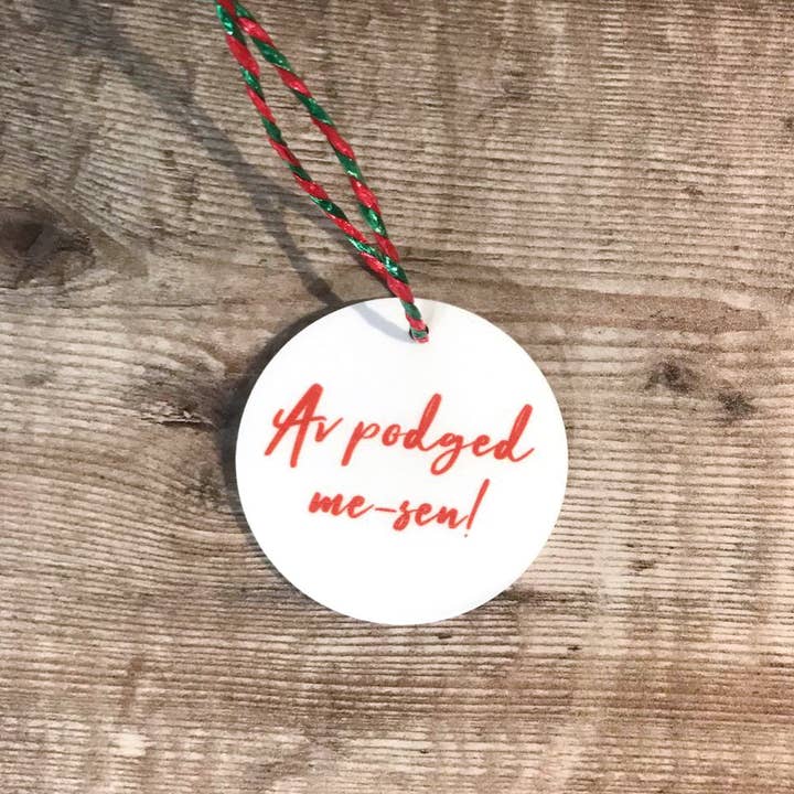 Dukki Gifts – wholesale Ornament – Nottingham Dialect Frosted Acrylic Christmas Decorations