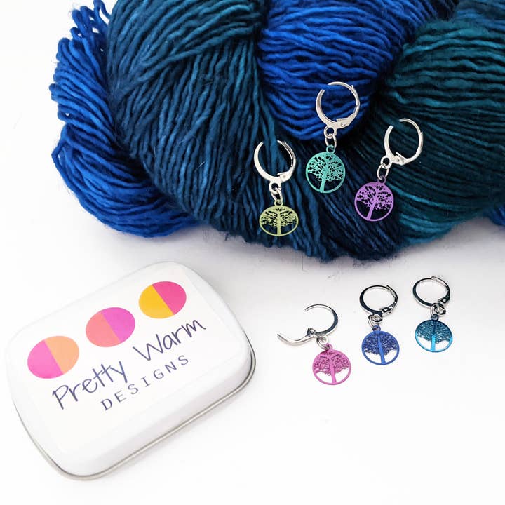 Pretty Warm Designs - Wholesale Knitting/Crochet Supplies - Tree of Life Locking Stitch Markers - Set of 61