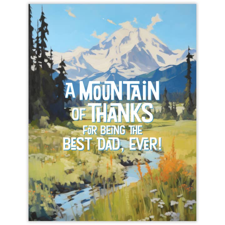 Mountain Dad Card for wholesale by Waterknot