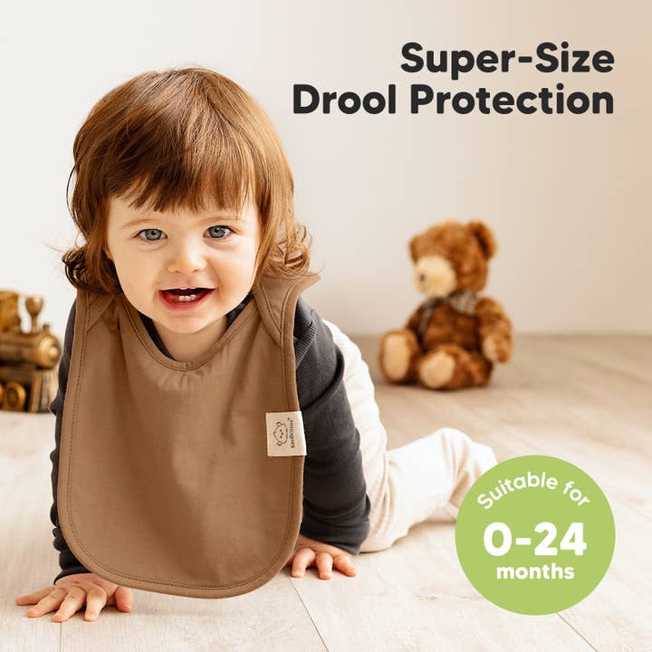 Terracotta KeaBabies 8-Pack Hallo Drool Bibs for wholesale on Faire