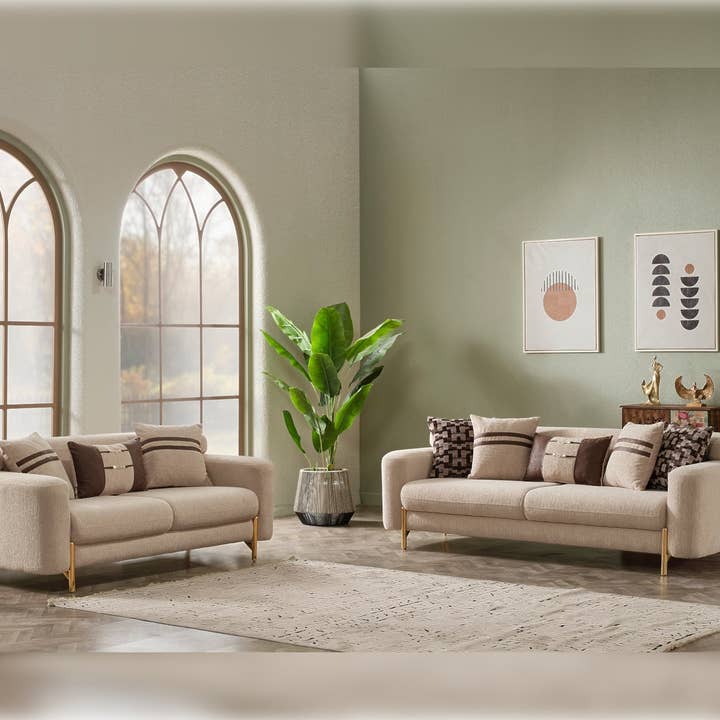 Beige Divano fisso Shelby beige in vendita all'ingrosso su Faire