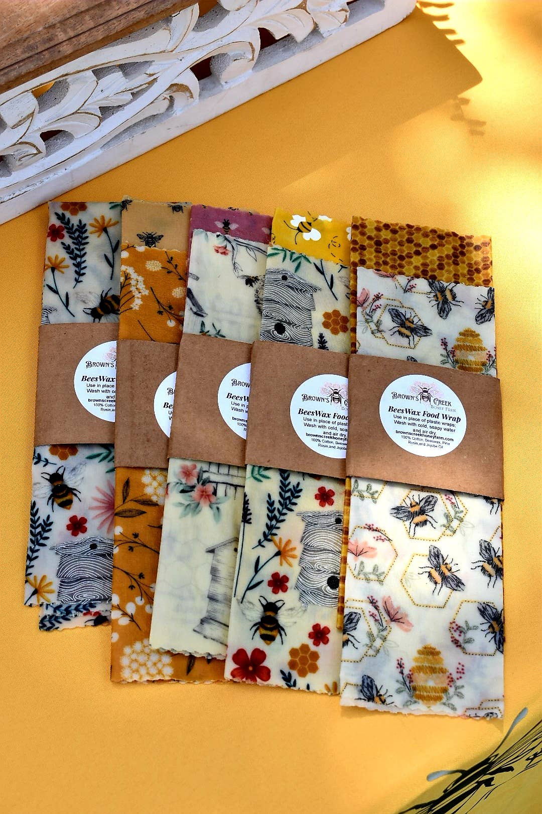 Brown's Creek Honey Farm - Venta al por mayor Bolsa/envoltorio de alimentos - Envoltura de alimentos de cera de ab4