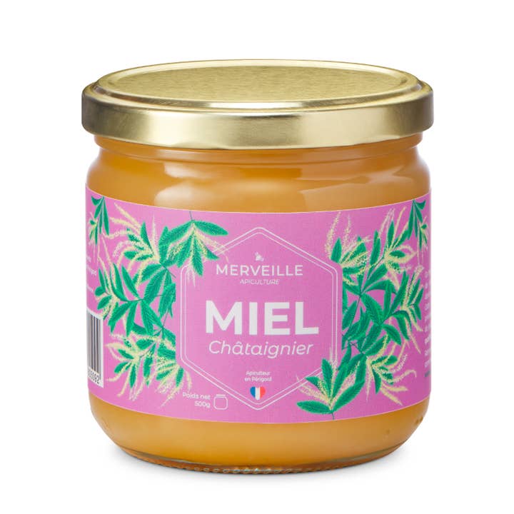 Honey “Chestnut” 250 g for wholesale by Merveille Apiculture