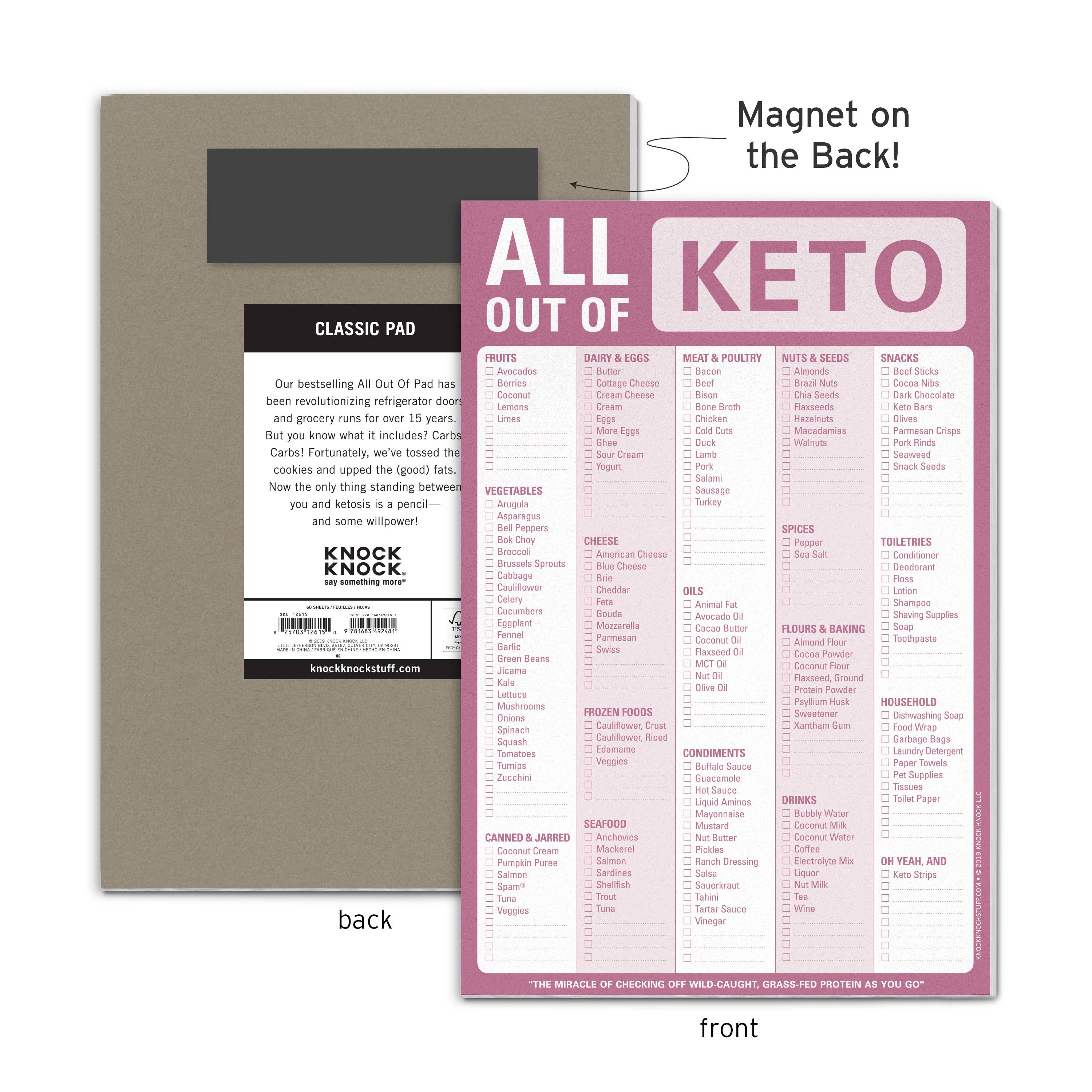 Abrams & Chronicle Books – wholesale Notepad – Knock Knock All Out Of Pad (Keto) (Notepad/Sticky Notes)1