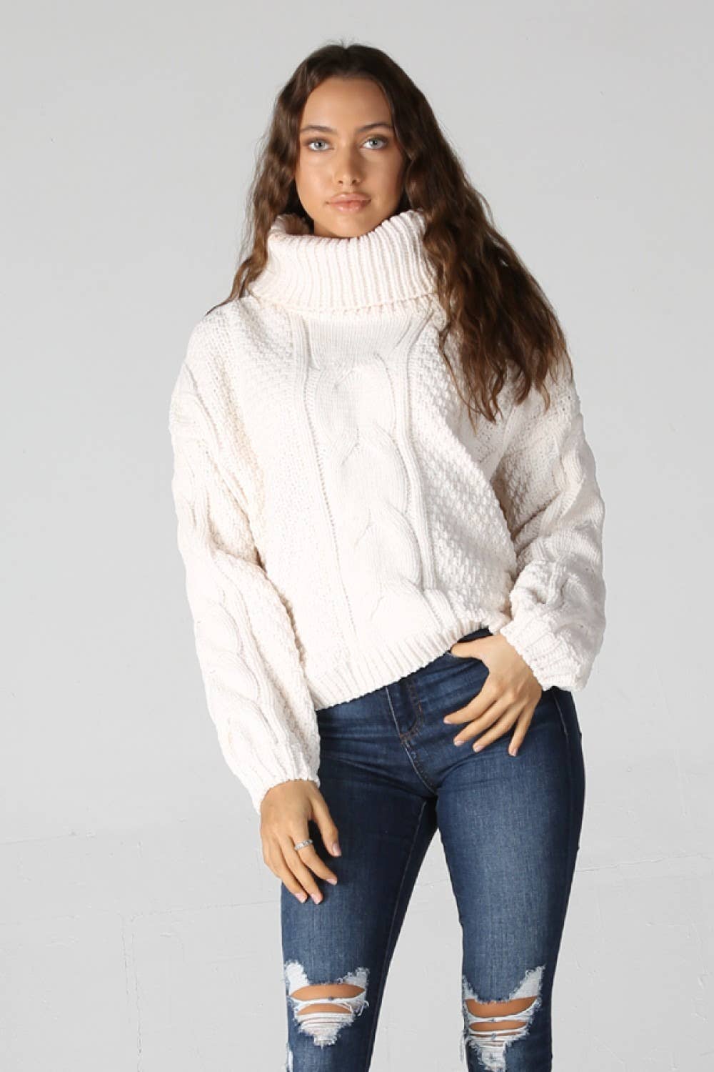 ANGIE - Wholesale Knit Sweater - Women's - XHE89-ASIS5