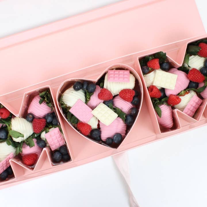 Elegant Design Supply – Caixa de presente por atacado – Caixa de Flores 'MÃE' para o Dia da Mãe com Tampa de PVC Transparente, Forro de Plástico e Fita de Cetim1