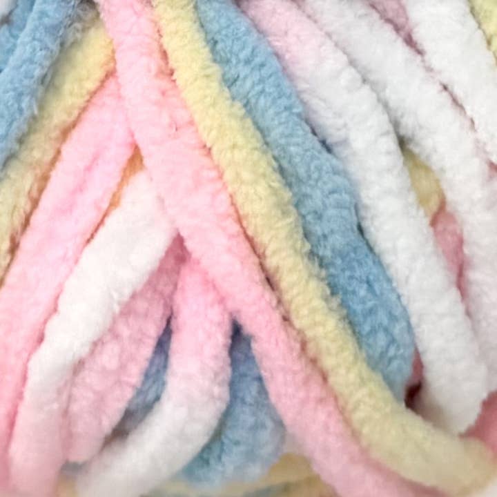 Creative World of Crafts - Wholesale Yarn - Hello Love Blanket Plush Yarn 100g - Pastel Patch