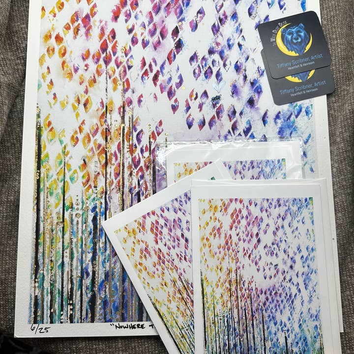 The Wild Blue Bear - Wholesale Art Print - Nowhere To Go But Up Giclee Print1