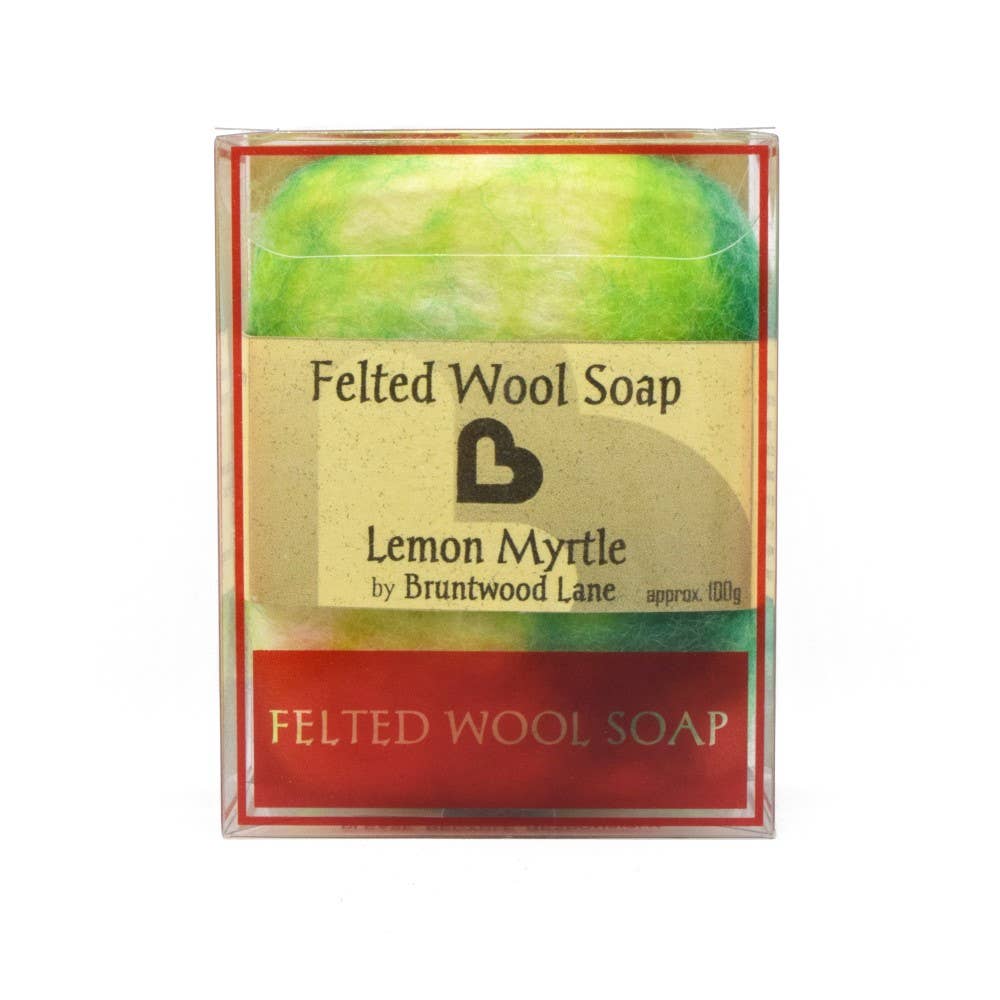 Bruntwood Lane - Wholesale Bar Soap - Lemon Myrtle Felted Wool Soap1