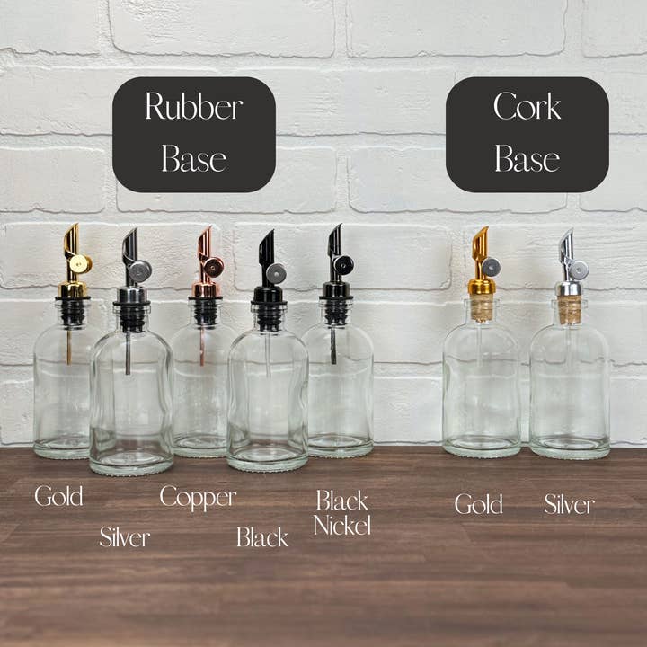 The Bottle Shoppe - Wholesale Oil/Vinegar Dispenser - 16-ounce Clear Apothecary Bottle with Weighted Pour Spout3