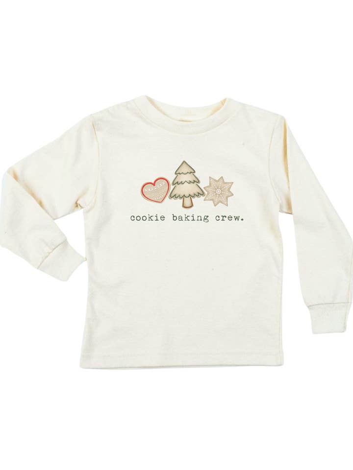 Cookie Baking Crew Organic Kids T-Shirt Long Sleeve for wholesale by Tenth & Pine