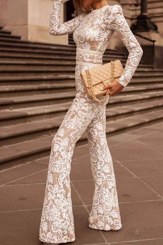 Fashion Combination - Wholesale Jumpsuit - Women's - lace detail jumpsuit5