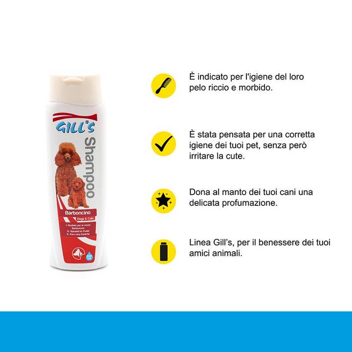 Croci - Vendita all'ingrosso Shampoo - Cani - Shampoo per Cane Barboncino - Gill's