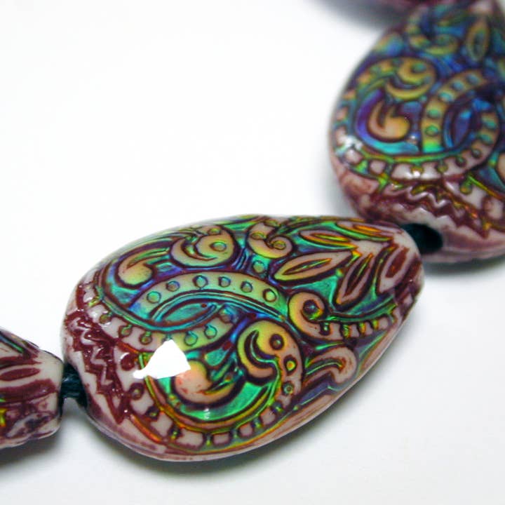Tika - Wholesale Beads - Mirage Beads (Polymer)- Fancy Flame3