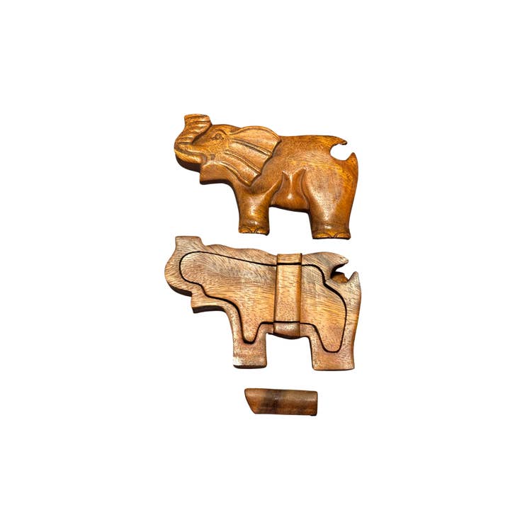 OTOP USA – wholesale Decorative box – Puzzle Box Elephant Trunk Up2