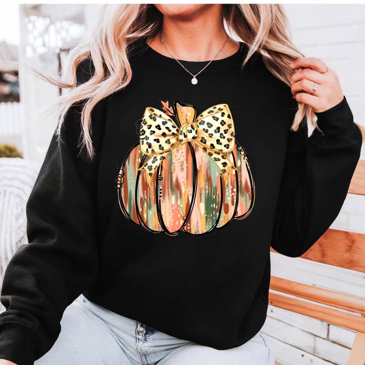 It's So Me - Wholesale Graphic Sweatshirt - Women's - GOLD GLITTER PUMPKIN CREWNECK TEE/SWEATSHIRT 4
