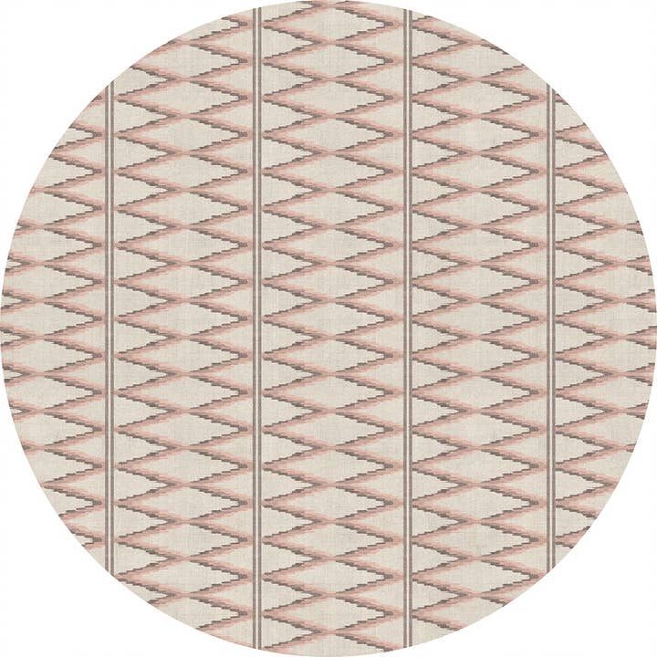 Chevron Pink Vinyl-Fußmatte, 36 Zoll, rund für den Großhandel von Tempaper & Co ®