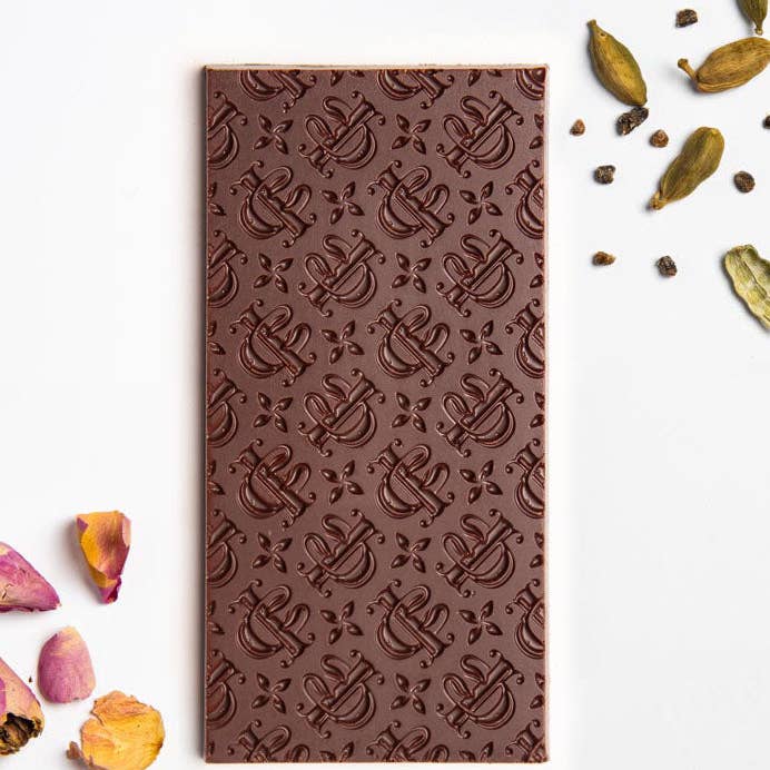 Intrigue Chocolate Co. - Wholesale Chocolate Bar - Cardamom + Rose