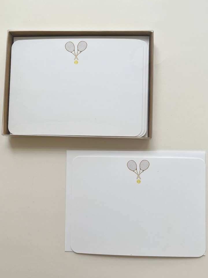 Tennis Flade Notecards for engroshandel hos k.Patricia Designs