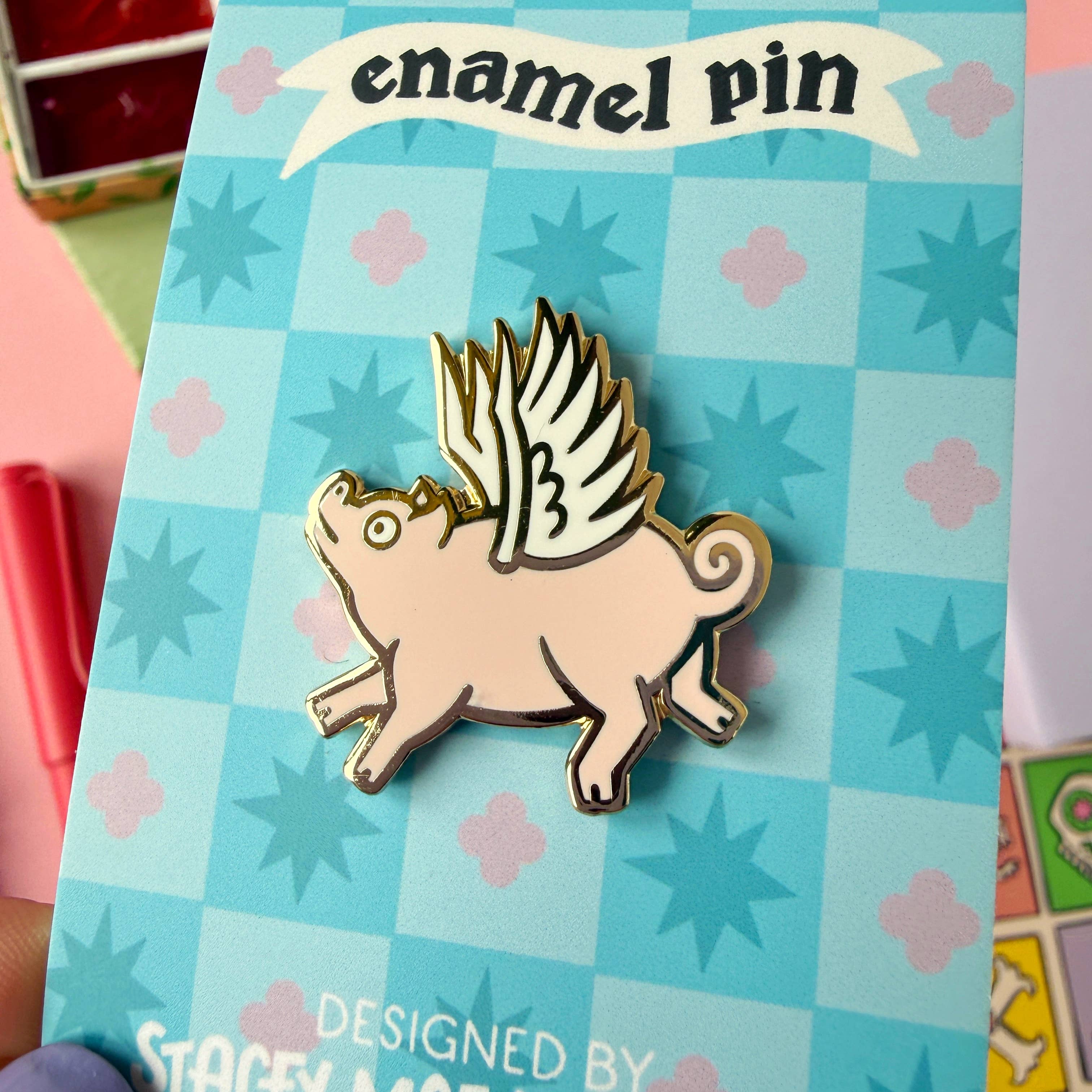Stacey McEvoy Caunt - Wholesale Lapel Pin/Button - Flying Pig Enamel Pin2