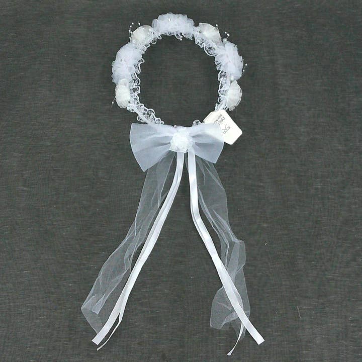 Kids Flower Lace Hair Deco Garland KV607 (2PC) for wholesale by TAPA fashion