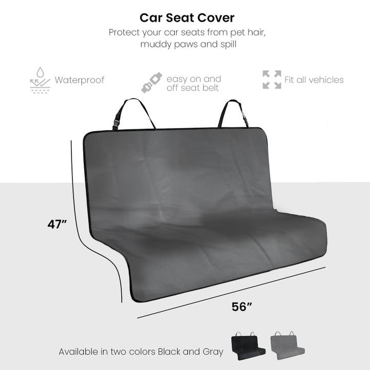 Precious Tails - Wholesale Pet carrier – Dog - Co-Pilot Waterproof Car Seat Bench Cover6