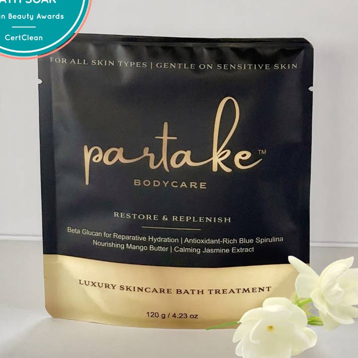 The Skincare Soak™ – Foaming Bath Soak for Sensitive Skin for wholesale by Partake Bodycare