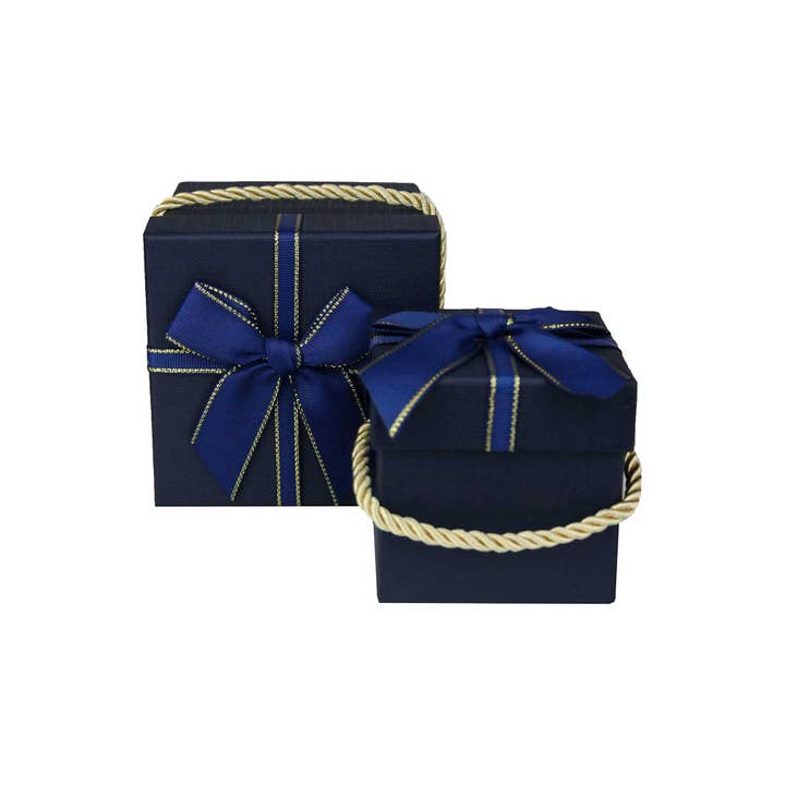 Luxury Dark Blue Gift Boxes - Set of 2 for wholesale by Emartbuy