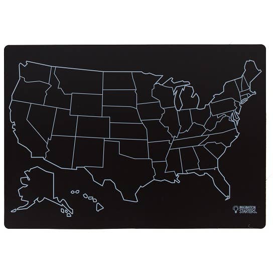 Imagination Starters - Wholesale Coloring Mat - Kids & Baby - Reusable Coloring Placemat Map 12x17