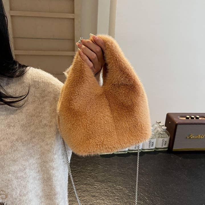 ACCITY - Wholesale Shoulder Bag - Women's - WINTER IMITATION REX RABBIT FUR HANDBAG PLUSH_CWAB3958