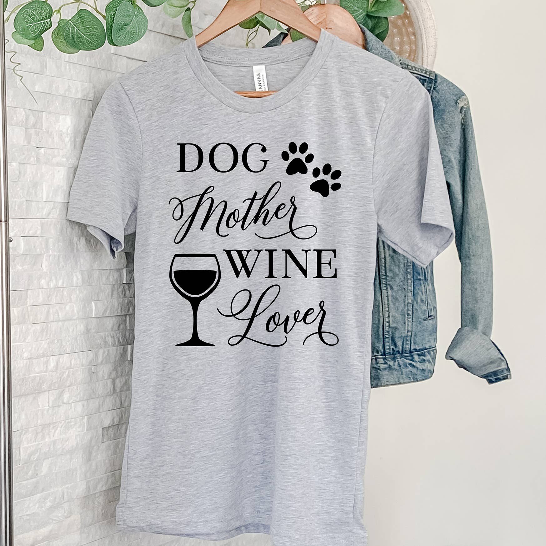 Zoe Creative Co - Wholesale Screen Printed T-Shirt - Women's - Dog Mother Wine Lover T-Shirt Pet Lover Dog Mom Tee Shirt15