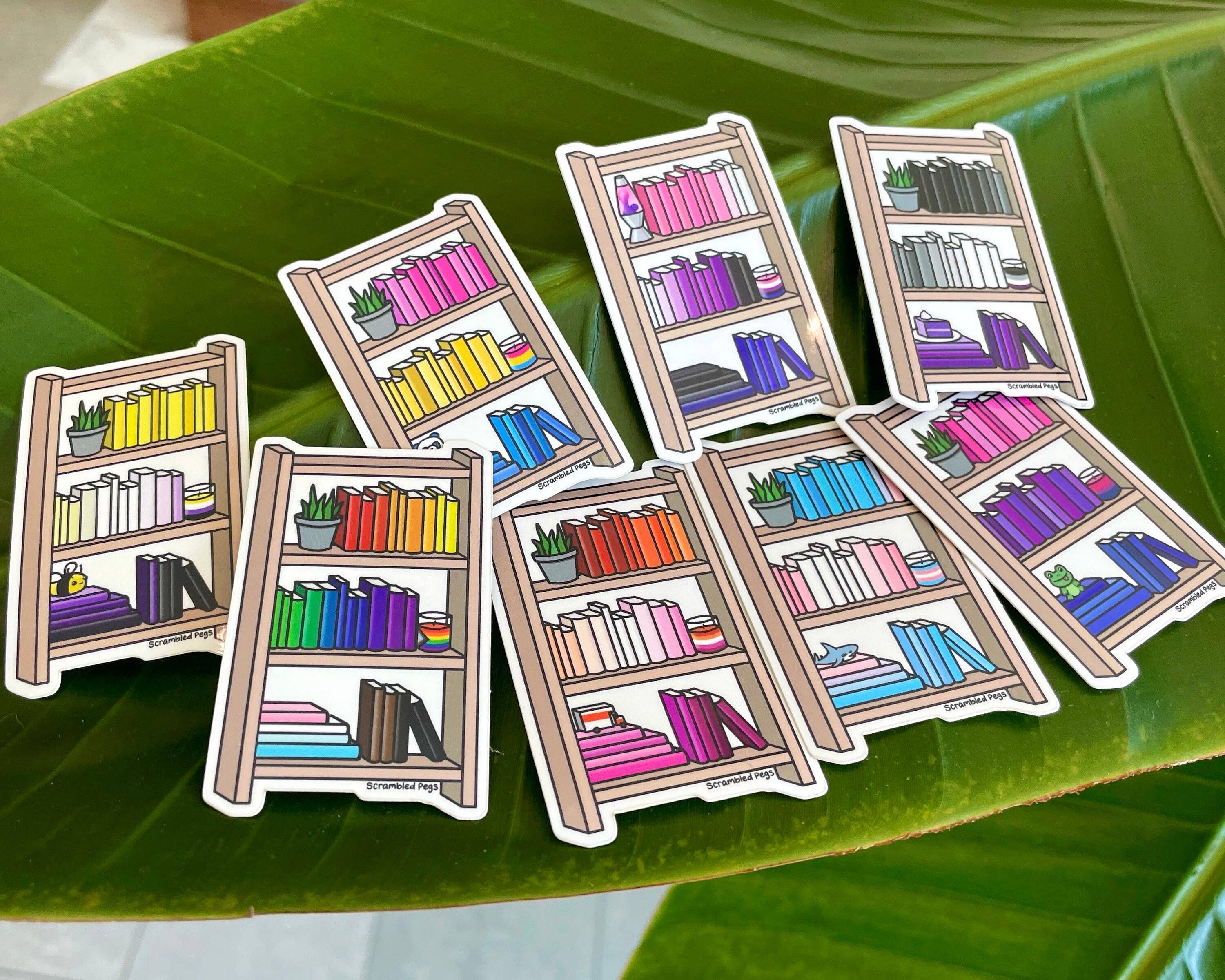 Scrambled Pegs – wholesale Sticker – Bisexual Pride Waterproof Sticker for Bookshelf &amp; Laptop3