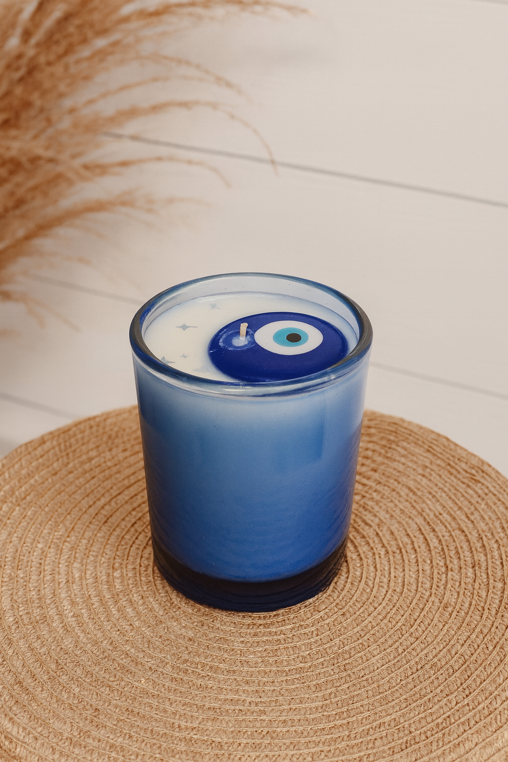 Lunastry – wholesale Jar/filled candle – Evil Eye Votive Soy Candle1