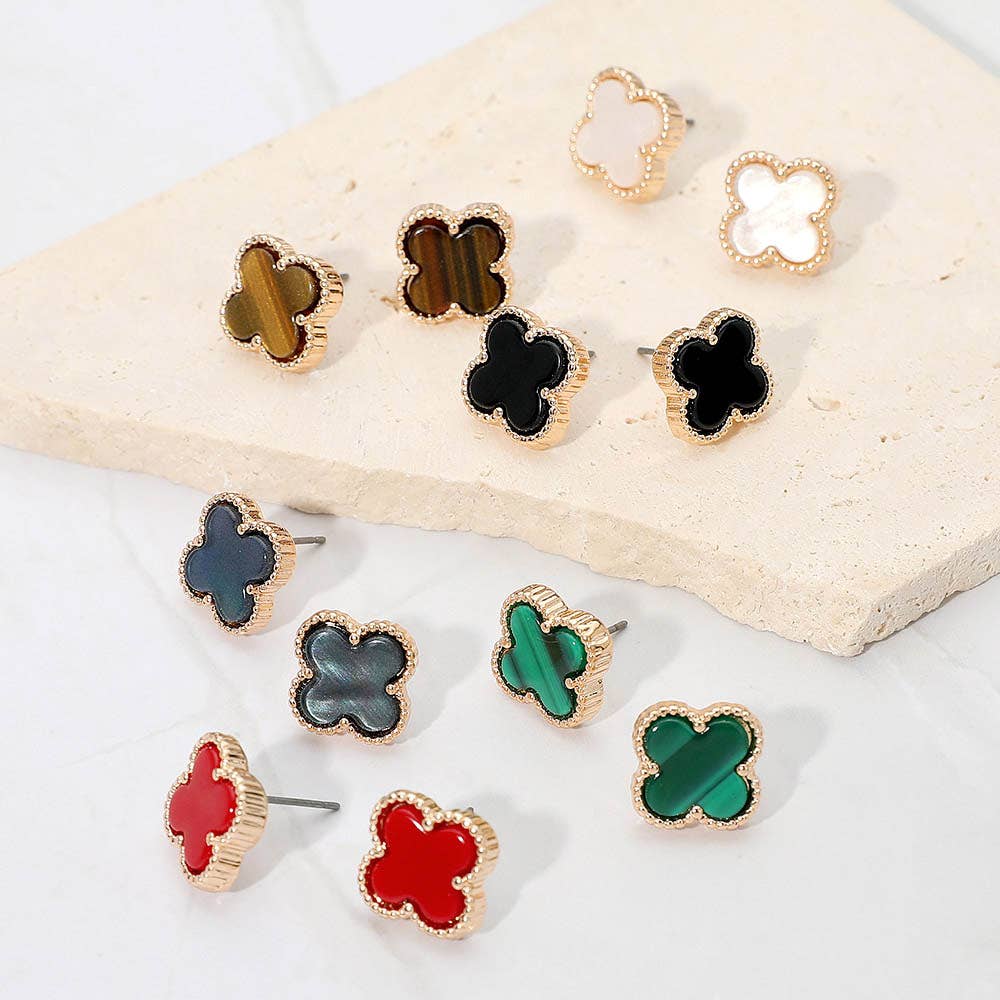 Sensibling Corp. - Wholesale Stud/Post Earrings - Quatrefoil Stud Earrings7