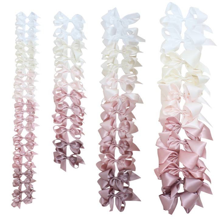 Blush Bomb Satin - Strikstrook voor wholesale door Bows Arts