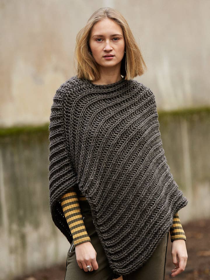 Poncho grueso tejido IrmaTT para venta al por mayor de TIF TIFFY