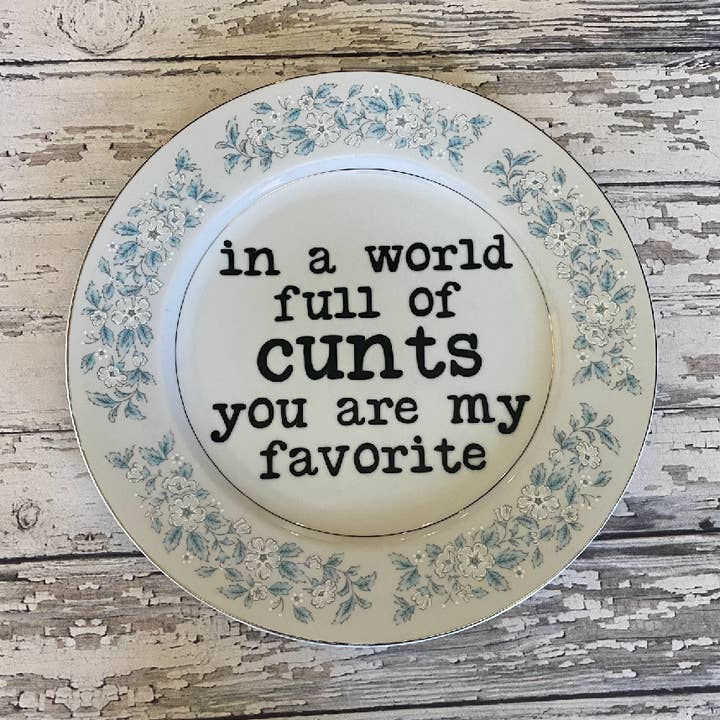 Återanvända roliga tallrikar, favoritfitta, sarkastisk, presentbutik för wholesale av pretty little creeps
