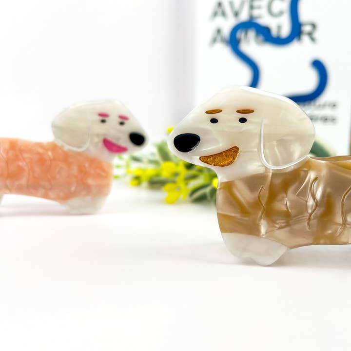 Acetate Puppy Claw Clips, Animal Hair Clip for wholesale by TheDivaSoap