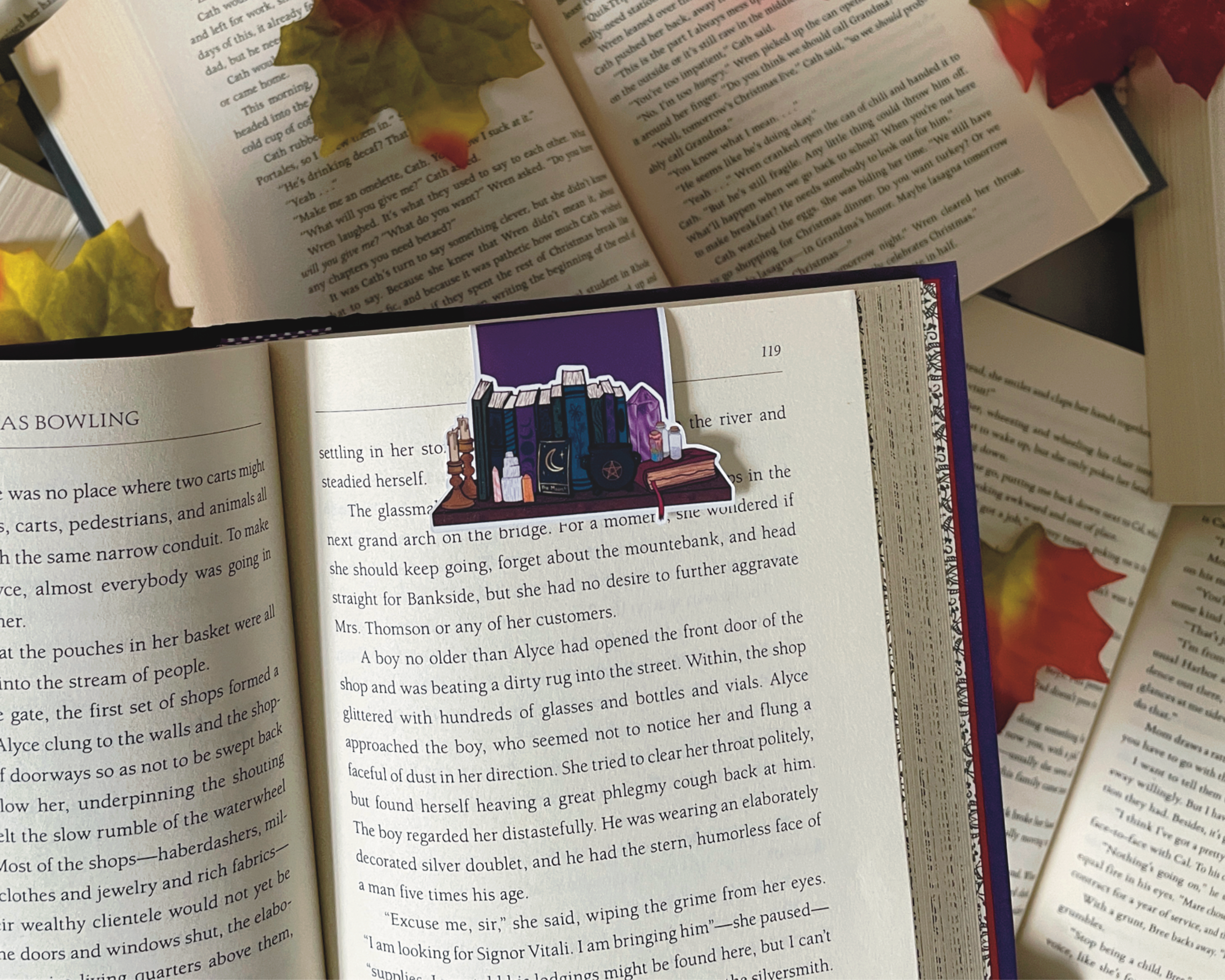 The Peachy Polka Dot - Wholesale Bookmark - Witchy book shelf magnetic bookmark, Wiccan bookshelf5