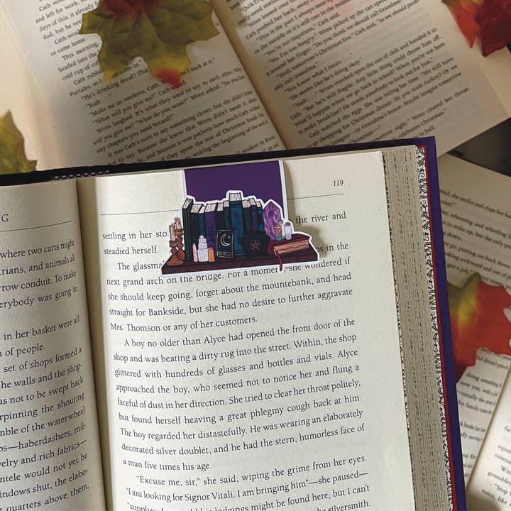 The Peachy Polka Dot - Wholesale Bookmark - Witchy book shelf magnetic bookmark, Wiccan bookshelf5
