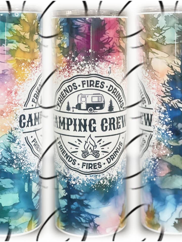 Camping Crew 20oz Skinny Tumbler for wholesale by CMD Wholesale