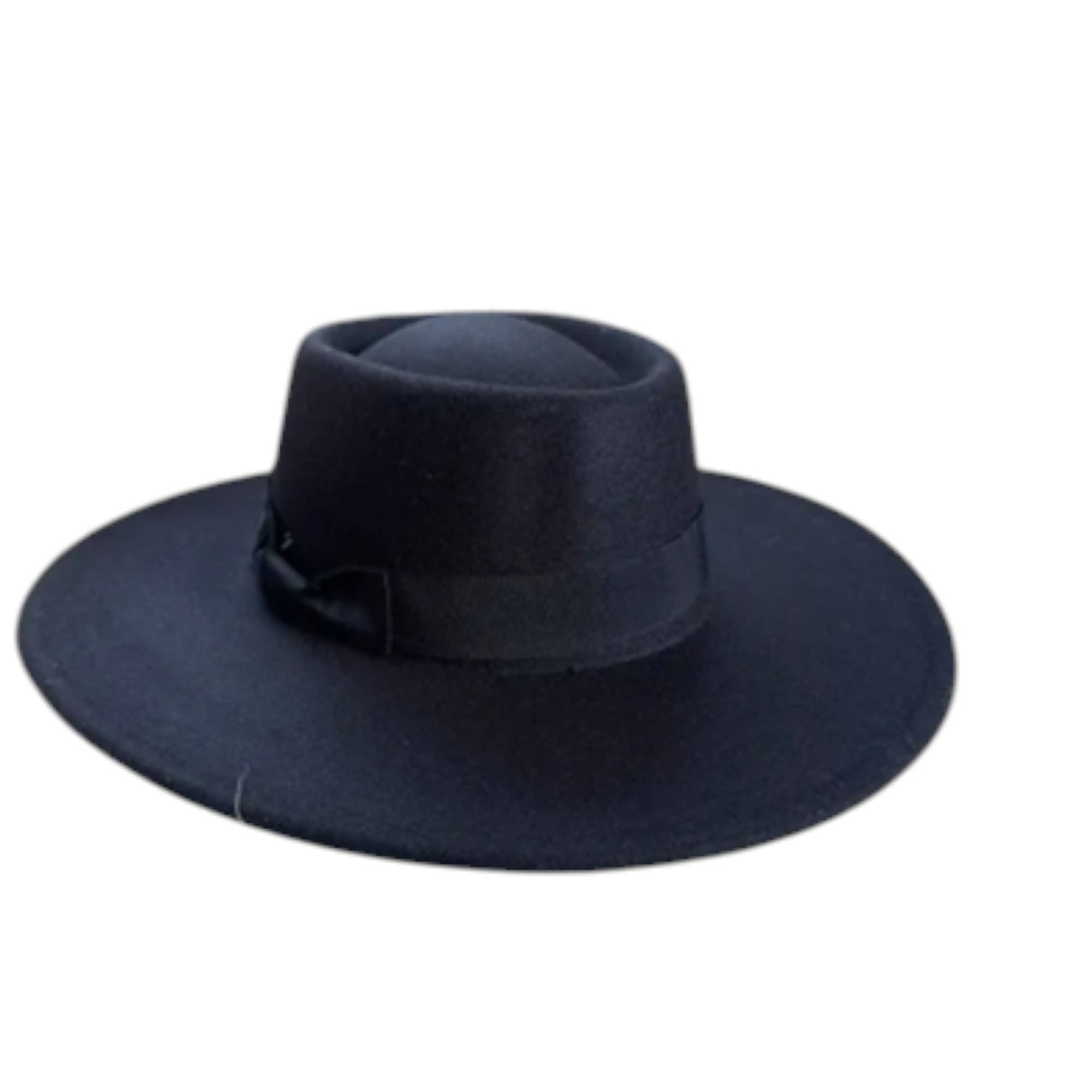 Portia Hat - Wholesale Boater Hat - Unisex -  Vegan Felt Boater Hat with Ribbon – Chic & Timeless!0