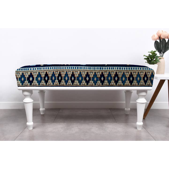The Loom Wholesale - Vente Bancs - Banc traditionnel avec tapis turc et pieds en bois massif22