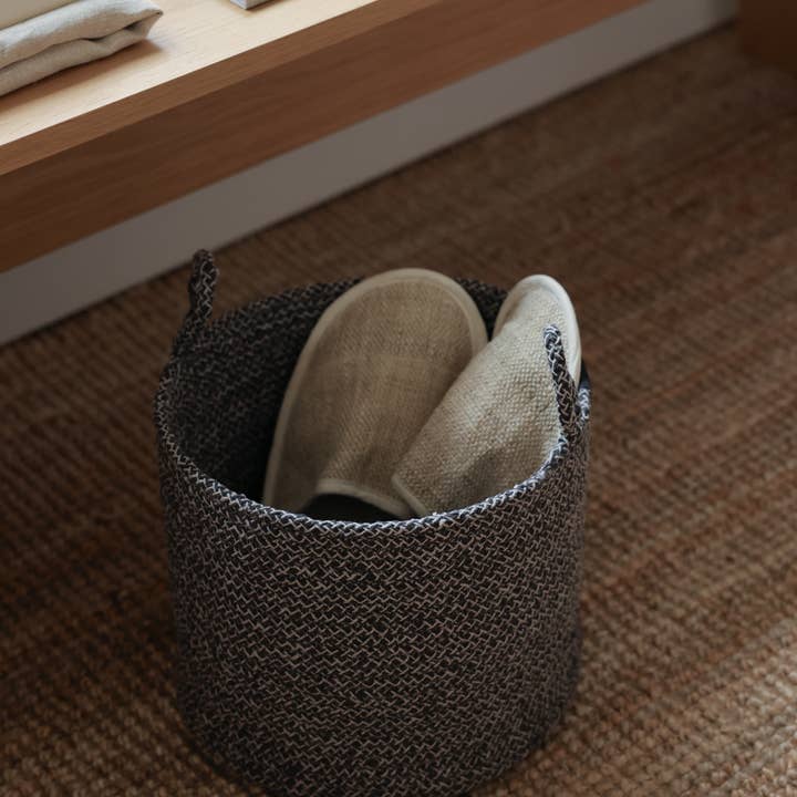 SUNNY HOME - Wholesale Basket - Cotton Rope Basket with Handles – Loops S7