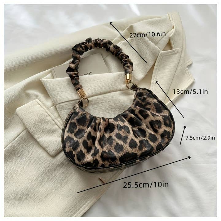 Stylish Leopard Print Shoulder Bag - Fashionable Underarm Bag for Women - Perfect for Shopping, Daily Use, Commuting, and Travel with Versatile Style and Spacious Interior for wholesale on Faire