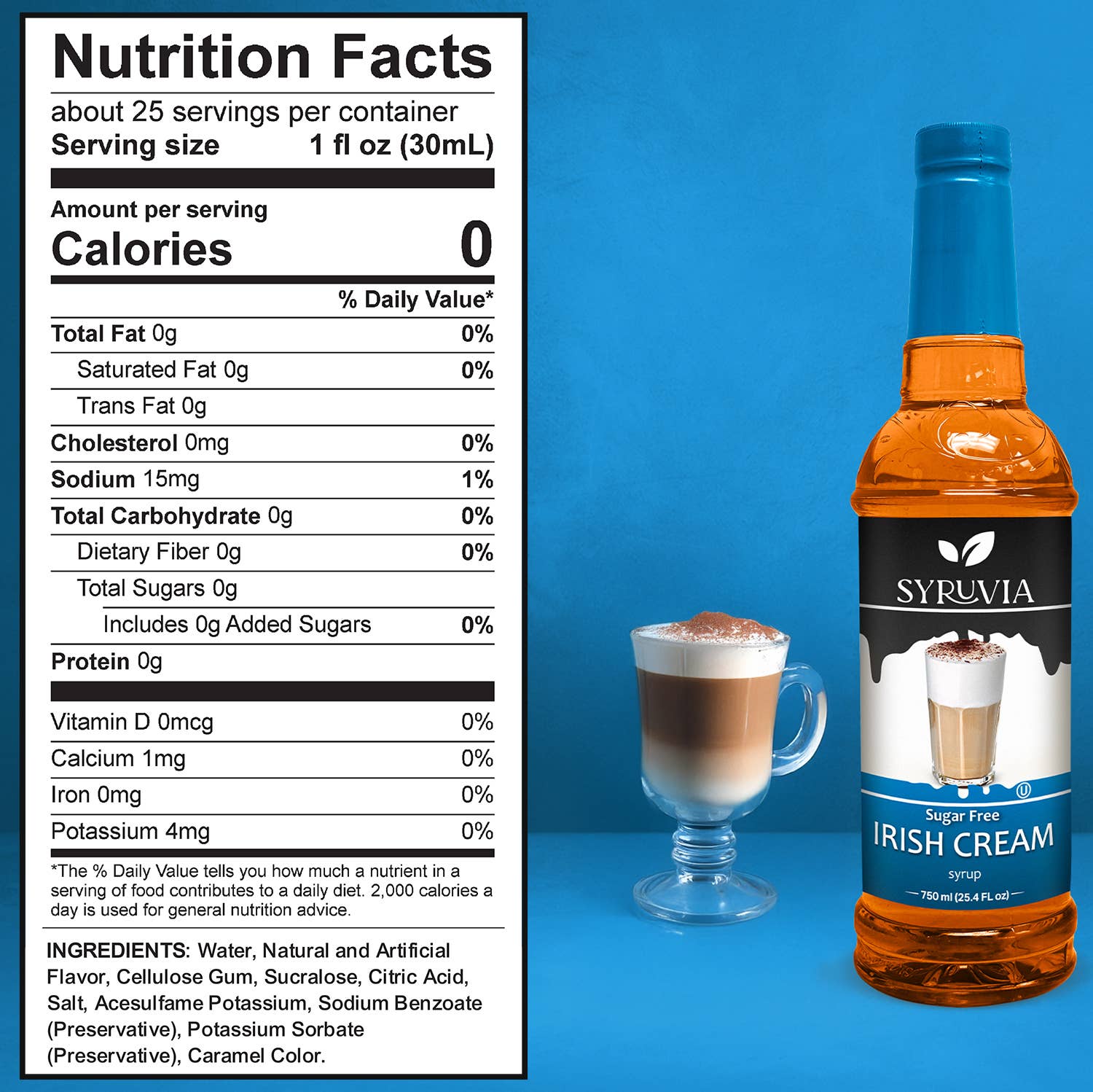 Syruvia - Wholesale Flavored Syrup - Sugar-Free Irish Cream Syrup2