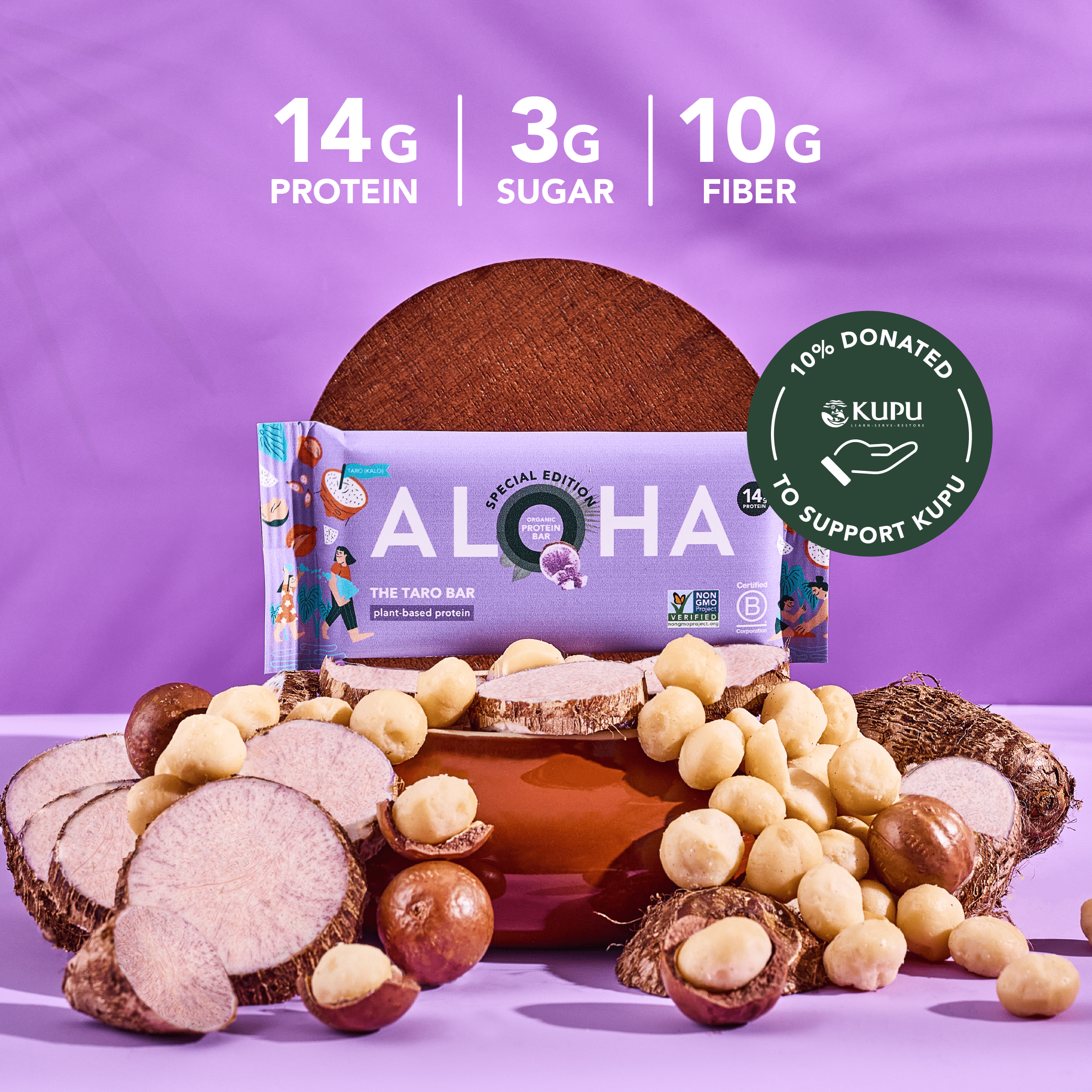 Aloha - Wholesale Snack Bar - The Taro Bar ($14 for Pack of 6)3